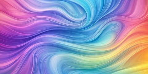 Fototapeta premium Minimalistic abstract background with swirling rainbow waves and soft texture for artistic designs