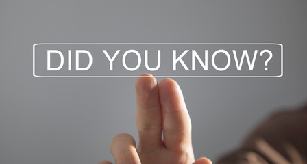 Did You Know? Business concept