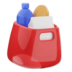 E-Commerce Bag 3D Icon, Ecommerce 3D Icon