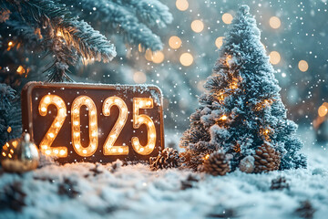 2025 New Year winter wonderland, a Christmas
