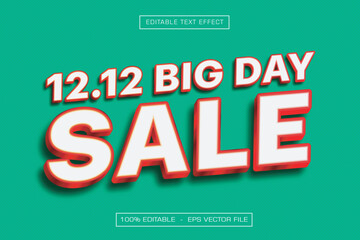 12 12 Big Day Sale Text Effect Editable