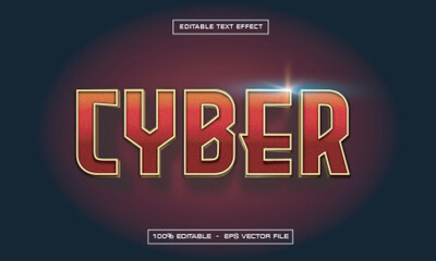 Fototapeta premium Cyber 3D Text Effect