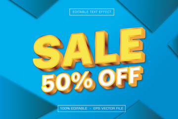 Sale 50 Off Text Effect Editable