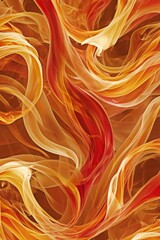 Intense Roaring Flames in Motion &ndash; Vibrant, Isolated Fire Close-Up