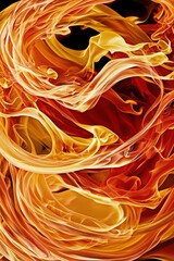 Intense Roaring Flames in Motion &ndash; Vibrant, Isolated Fire Close-Up