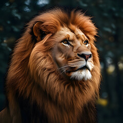 close up of a lion. Generative AI