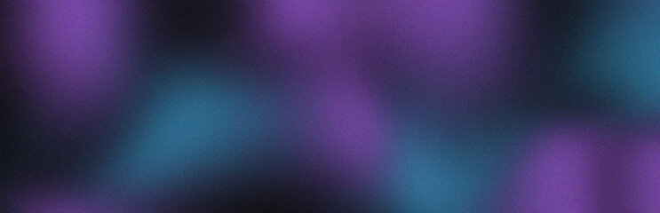 Fototapeta premium Blurred abstract noise texture with orchid, sky blue and black colour gradient background, header backdrop banner design