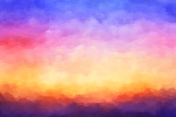 A vibrant abstract image featuring the colors of a sunset, including shades of orange, pink, purple, and blue