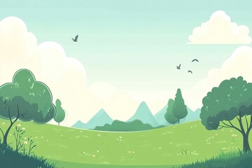 Cartoon Style Plain Background with Simple Clean Design in Neutral Colors