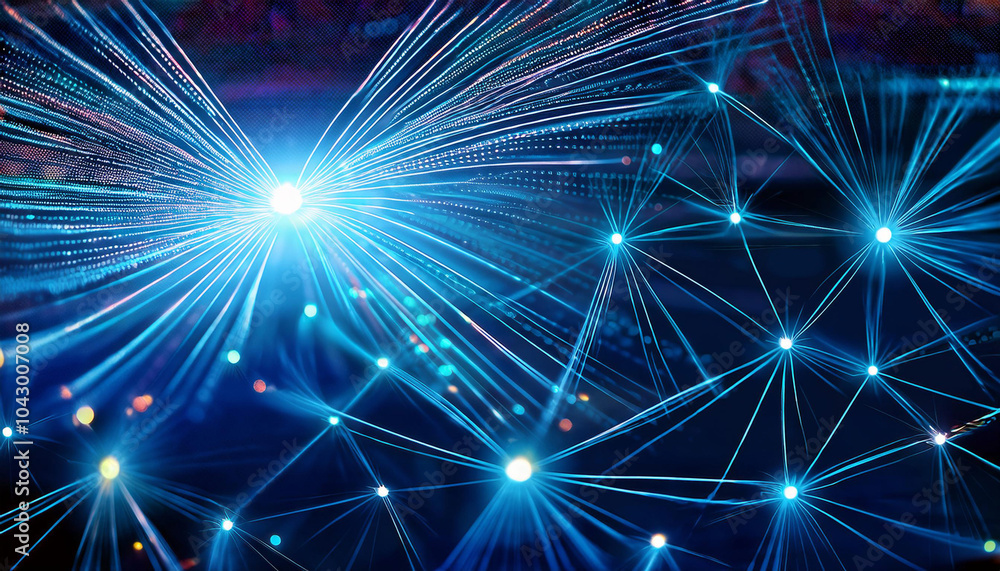 Poster close-up of digital networks and connectivity, representing the internet and online communication