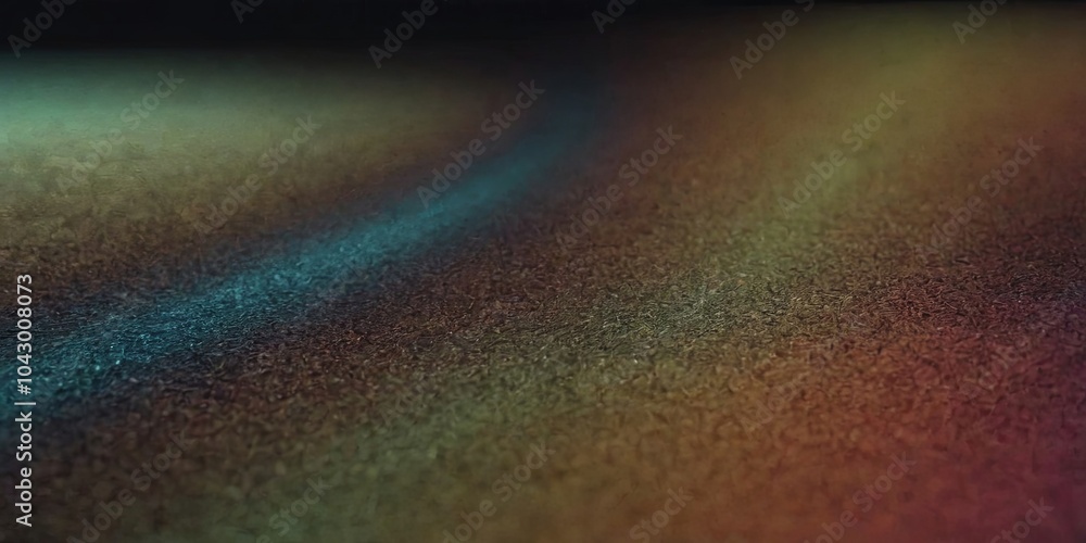 Poster a colorful, abstract background with a rainbow-like line