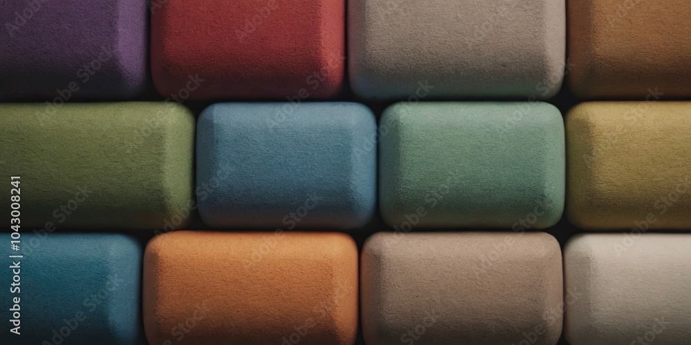 Aufkleber a row of colorful blocks with a variety of colors