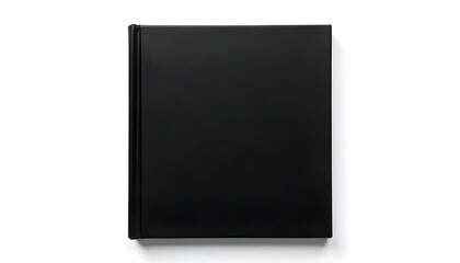 Fototapeta premium Black blank hardback book with copy space isolated on a white background