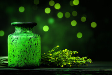 green smoke on black