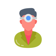 ENT Specialist Flat Icons, Vector illustration