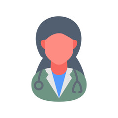 Pediatrician Flat Icons, Vector illustration