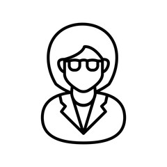 Gynecologist Outline Icon, Vector illustration