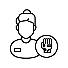 Dermatologist Outline Icon, Vector illustration