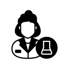 Pathologist Glyph Icon, Vector illustration