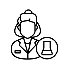 Pathologist Outline Icon, Vector illustration