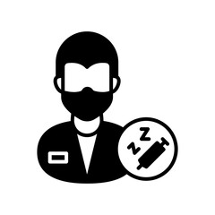 Anesthesiology Glyph Icon, Vector illustration