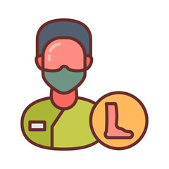 Podiatrist Filled Icons , Vector illustration