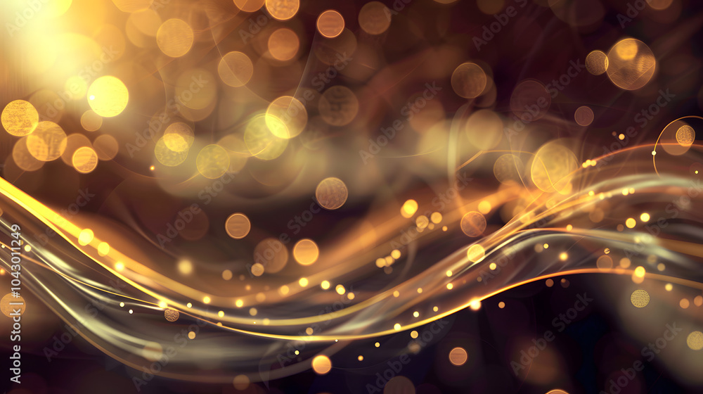Poster a dark background with many small circles of varying sizes. the circles are all different sizes and 