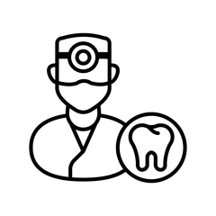 Dentists Outline Icon, Vector illustration