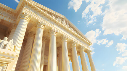 Naklejka premium columns of the temple of heaven. Generative AI