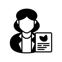 Dietitian Glyph Icon, Vector illustration