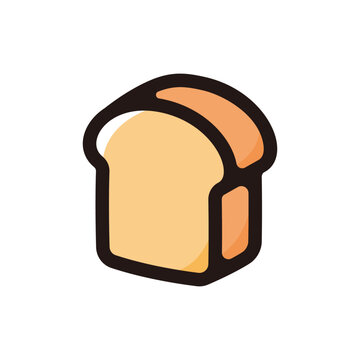 recommend clip art: White bread outline icon for graphic design, apps and websites