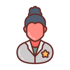 Obstetrician Filled Icons , Vector illustration