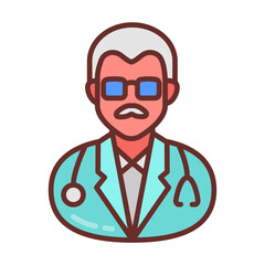 Gastroenterologist Filled Icons , Vector illustration