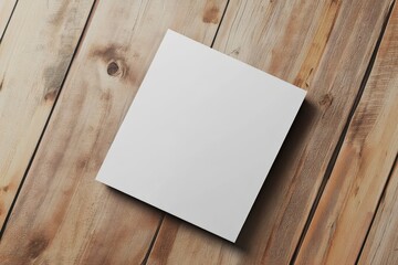 Square Brochure Mockup. White Empty Booklet for Presentation Design
