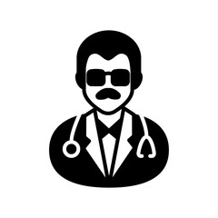 Gastroenterologist Glyph Icon, Vector illustration