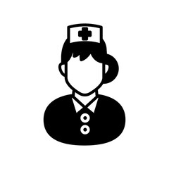 Midwife Glyph Icon, Vector illustration