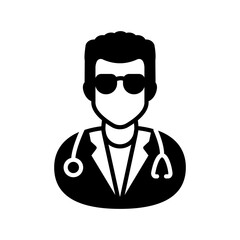 Optometrist Glyph Icon, Vector illustration