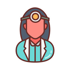 Maxillofacial Filled Icons , Vector illustration