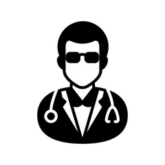 Palliative Carer Glyph Icon, Vector illustration