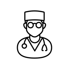 Fototapeta premium Consultant Outline Icon, Vector illustration