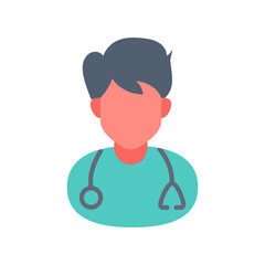Hospice Worker Flat Icons, Vector illustration