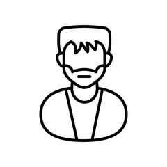 Cytotechnologist Outline Icon, Vector illustration