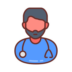 Anesthesiologist Filled Icons , Vector illustration