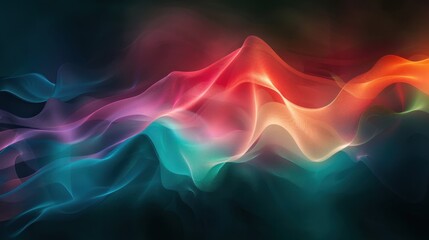 Obraz premium Vibrant flow of light waves in abstract composition