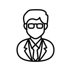 Allergy Specialist Outline Icon, Vector illustration