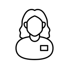 Neonatal Nurse Outline Icon, Vector illustration