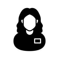 Neonatal Nurse Glyph Icon, Vector illustration