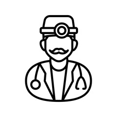 Infection Controller Outline Icon, Vector illustration