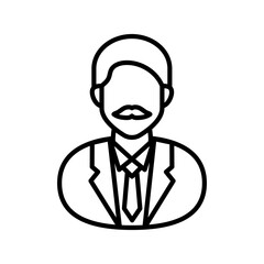 Hospital Manager Outline Icon, Vector illustration