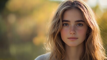 Naklejka premium portrait of young woman. 